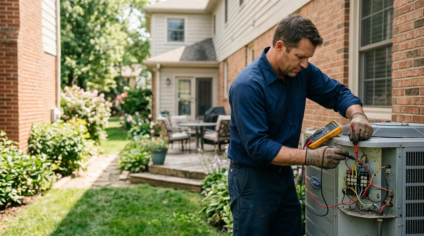 HVAC technician working near Wallace, WV